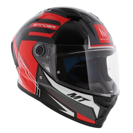 MT Stinger 2 integraalhelm Tron glans zwart rood