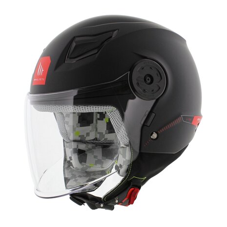 MT kinder jethelm solid mat zwart