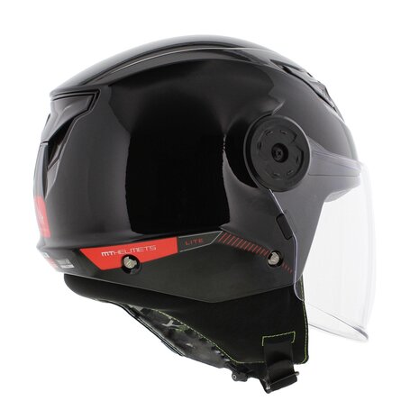 MT kinder jethelm solid glans zwart
