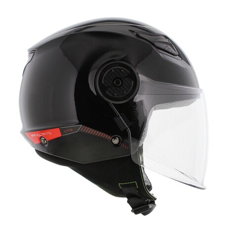MT kinder jethelm solid glans zwart
