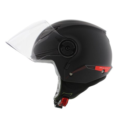 MT kinder jethelm solid mat zwart