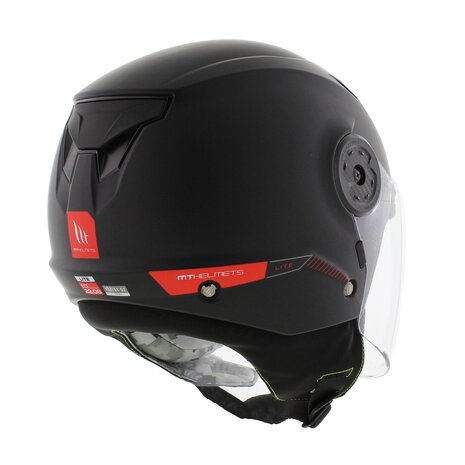 MT kinder jethelm solid mat zwart