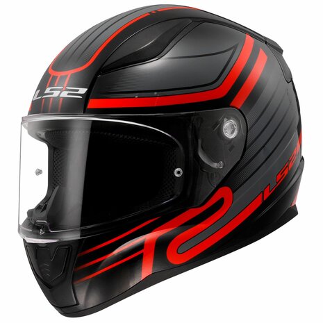 LS2 FF353 Rapid II integraalhelm Circuit glans zwart rood