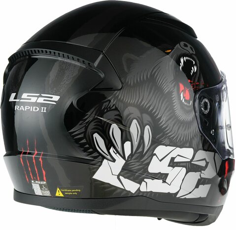 LS2 FF353 Rapid II integraalhelm Claw zwart