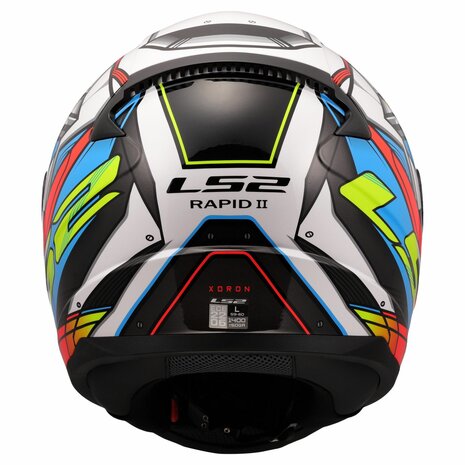 LS2 FF353 Rapid II integraalhelm Xdron wit neon oranje