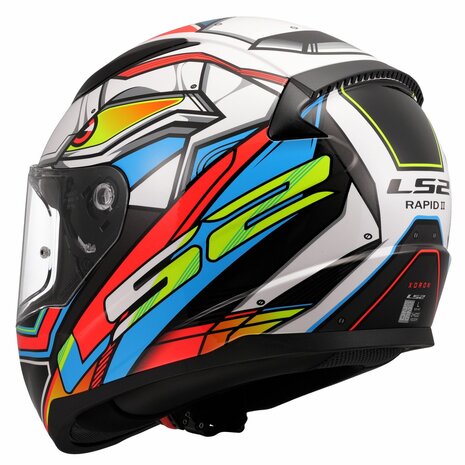 LS2 FF353 Rapid II integraalhelm Xdron wit neon oranje