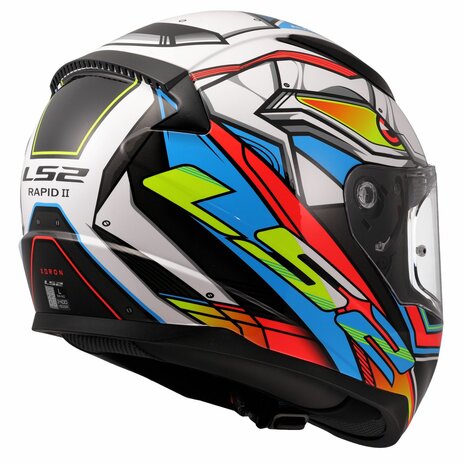 LS2 FF353 Rapid II integraalhelm Xdron wit neon oranje