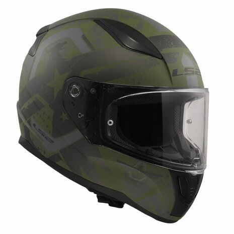 LS2 FF353 Rapid II integraalhelm Thunderbirds military mat groen