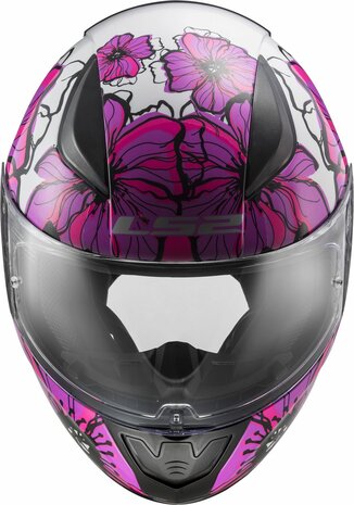 LS2 FF353 Rapid II integraalhelm Poppies roze