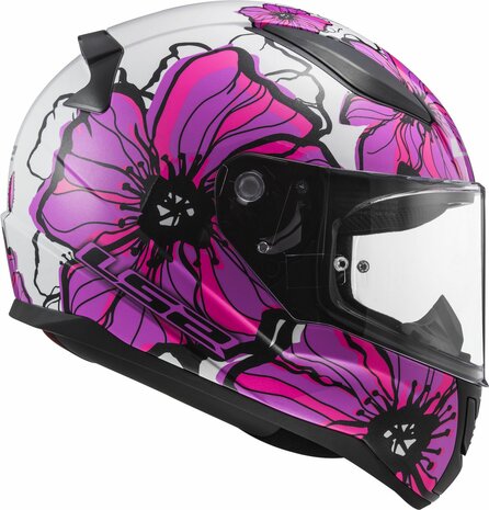 LS2 FF353 Rapid II integraalhelm Poppies roze