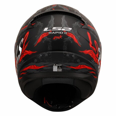 LS2 FF353 Rapid II integraalhelm Kaiju mat zwart rood wit - Maat XXXL