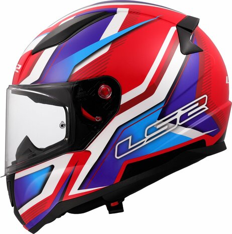 LS2 FF353 Rapid II integraalhelm Flitz wit blauw rood