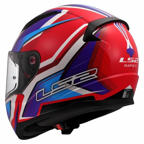 LS2 FF353 Rapid II integraalhelm Flitz wit blauw rood