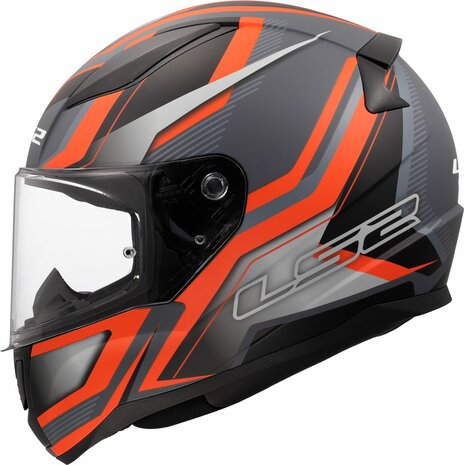 LS2 FF353 Rapid II integraalhelm Flitz mat zwart oranje grijs