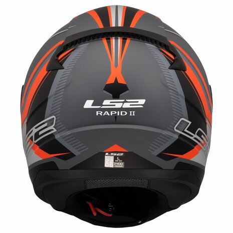 LS2 FF353 Rapid II integraalhelm Flitz mat zwart oranje grijs