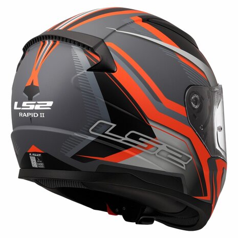 LS2 FF353 Rapid II integraalhelm Flitz mat zwart oranje grijs