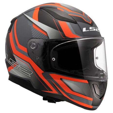 LS2 FF353 Rapid II integraalhelm Flitz mat zwart oranje grijs