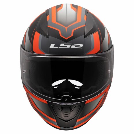 LS2 FF353 Rapid II integraalhelm Flitz mat zwart oranje grijs