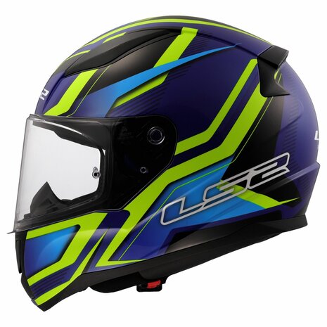 LS2 FF353 Rapid II integraalhelm Flitz fluor geel blauw