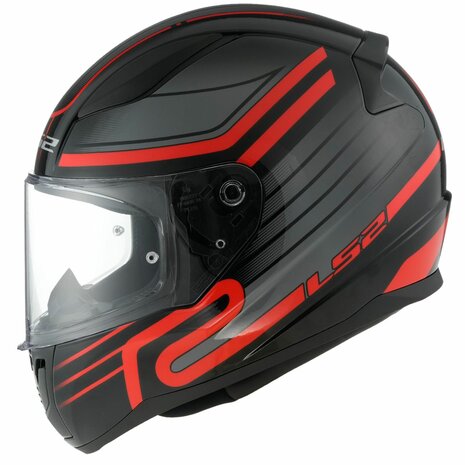 LS2 FF353 Rapid II integraalhelm Circuit glans zwart rood