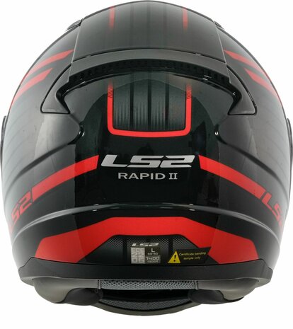 LS2 FF353 Rapid II integraalhelm Circuit glans zwart rood