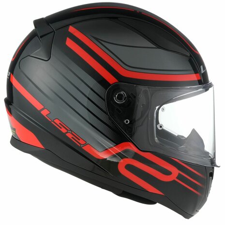 LS2 FF353 Rapid II integraalhelm Circuit glans zwart rood
