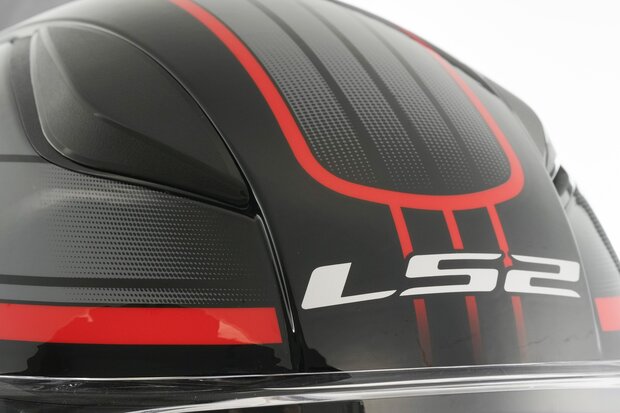 LS2 FF353 Rapid II integraalhelm Circuit glans zwart rood