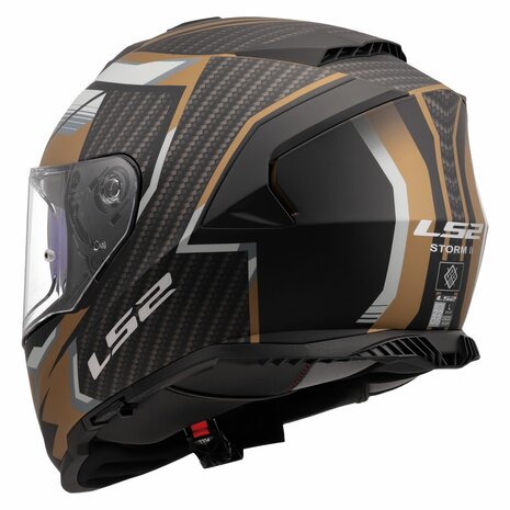 LS2 FF800 Storm II integraalhelm Tracker mat zwart goud