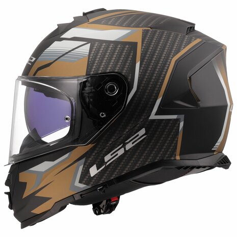 LS2 FF800 Storm II integraalhelm Tracker mat zwart goud