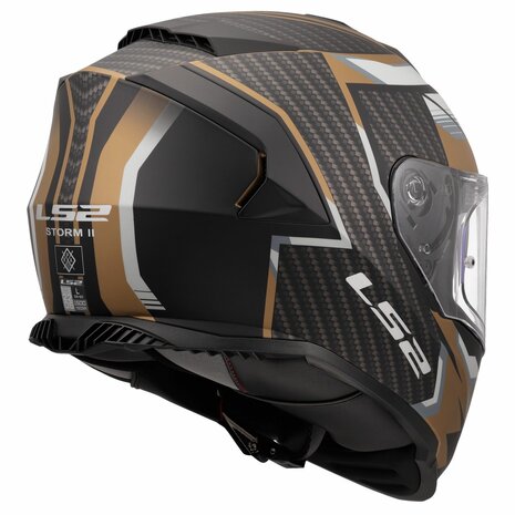 LS2 FF800 Storm II integraalhelm Tracker mat zwart goud