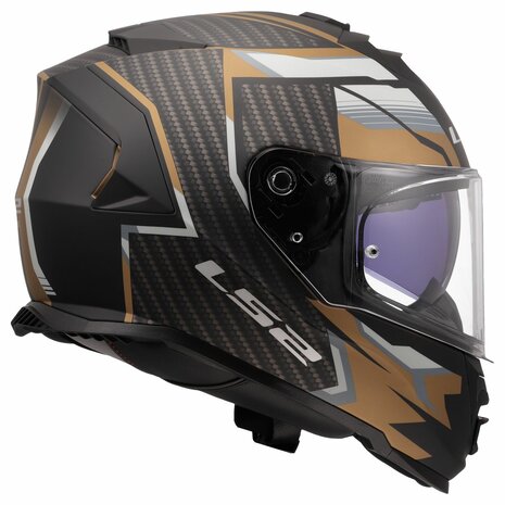 LS2 FF800 Storm II integraalhelm Tracker mat zwart goud