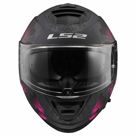 LS2 FF800 Storm II integraalhelm Burst mat zwart roze