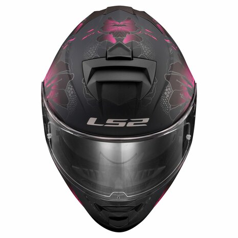 LS2 FF800 Storm II integraalhelm Burst mat zwart roze