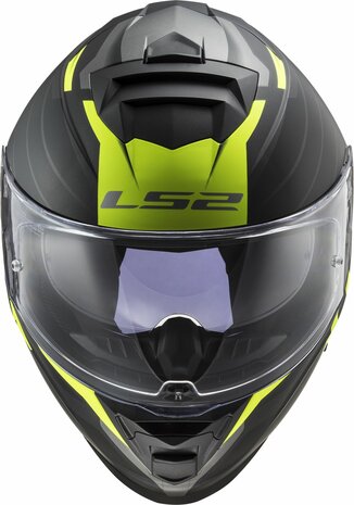 LS2 FF800 Storm II integraalhelm Nerve mat zwart geel