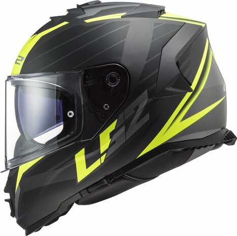 LS2 FF800 Storm II integraalhelm Nerve mat zwart geel