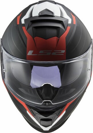 LS2 FF800 Storm II integraalhelm Nerve mat zwart rood