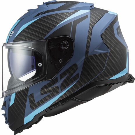 LS2 FF800 Storm II integraalhelm Racer mat blauw