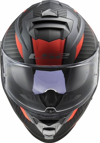 LS2 FF800 Storm II integraalhelm Racer mat titanium oranje