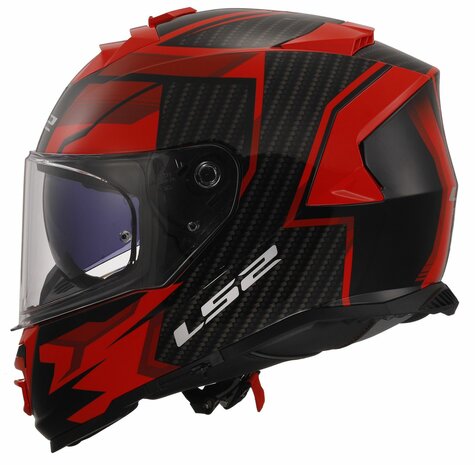 LS2 FF800 Storm II integraalhelm Tracker zwart rood