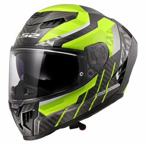 LS2 FF807 Dragon integraalhelm Trax geel