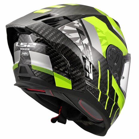 LS2 FF807 Dragon integraalhelm Trax geel
