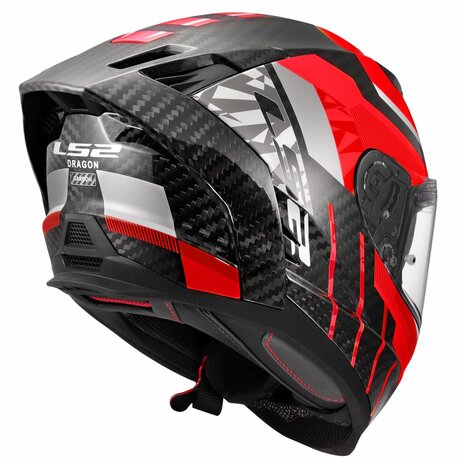 LS2 FF807 Dragon integraalhelm Trax rood