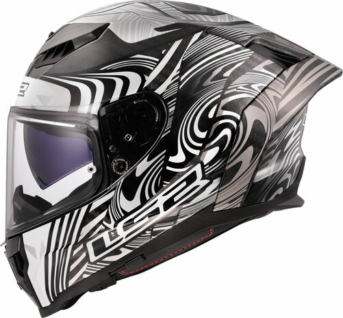 LS2 FF807 Dragon integraalhelm Enthum zilver