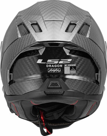 LS2 FF807 Dragon integraalhelm solid mat carbon zwart