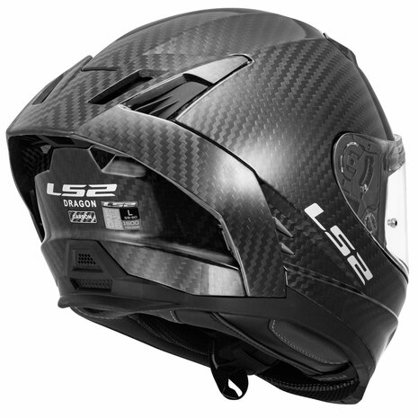 LS2 FF807 Dragon integraalhelm solid mat carbon zwart