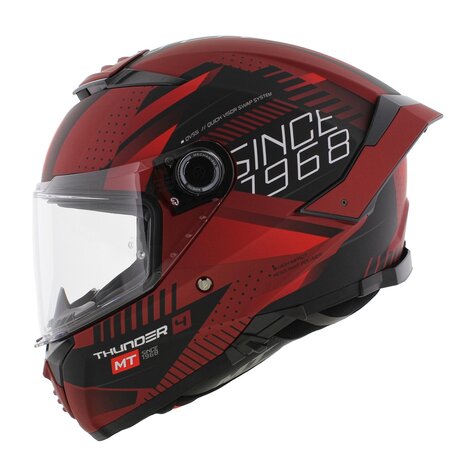 MT Thunder 4 SV Integraal helm Luminence mat rood - Maat XXL