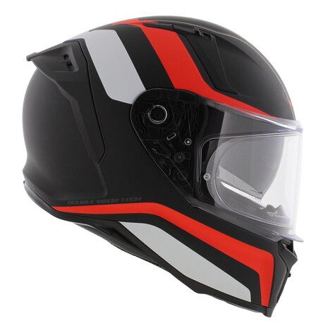 Caberg Avalon Blast Integraalhelm - mat zwart wit rood - Maat XS