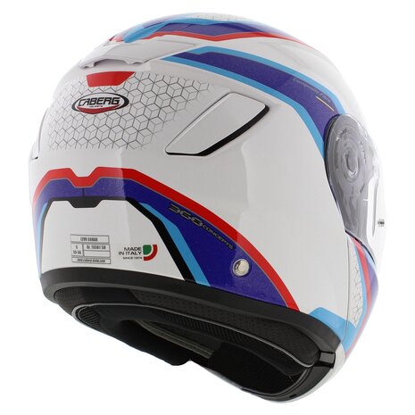 Caberg Systeemhelm Levo Sonar glans wit blauw rood motorhelm - maat S