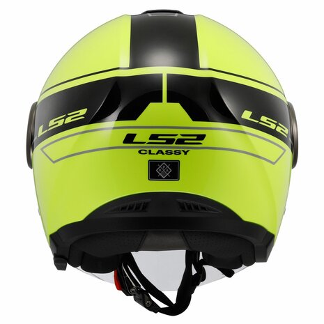 LS2 OF620 Classy jethelm Classic glans zwart fluor geel