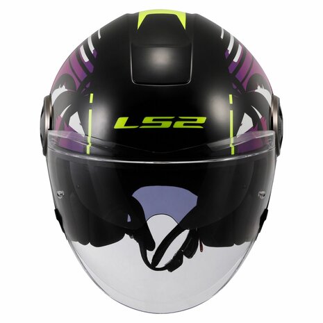 LS2 OF620 Classy jethelm Palm glans zwart